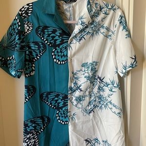 Button up lightweight tee L